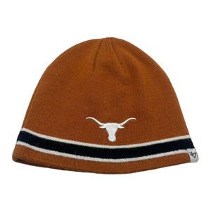 ‘47 Brand University of Texas Beanie Longhorns Stripe Orange Black